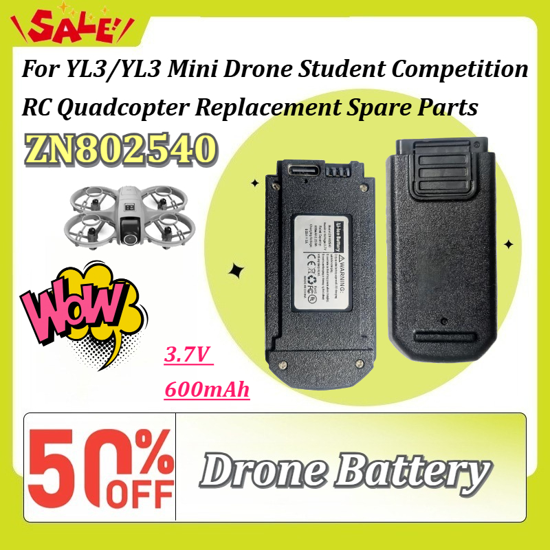 Drone Rc Yl3 - ZN802540 3.7V 600mAh Li-ion Rechargeable Battery