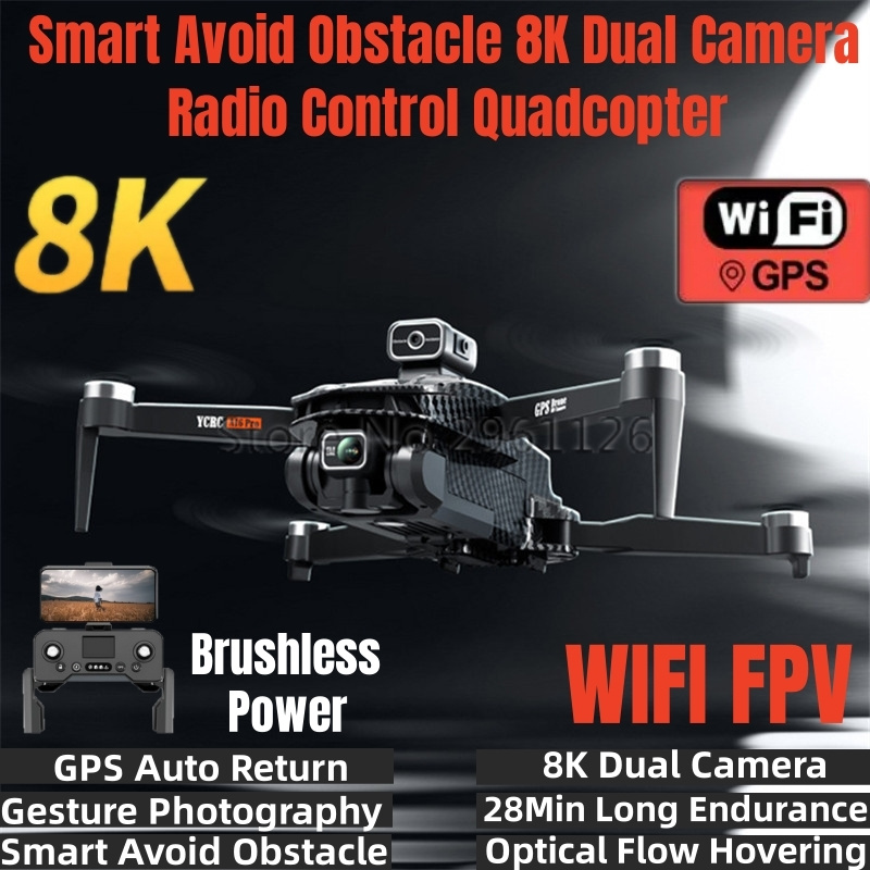 Smart Avoid Obstacle 8K Dual C - Drone Rc Fpv Manual ulasan dan harga