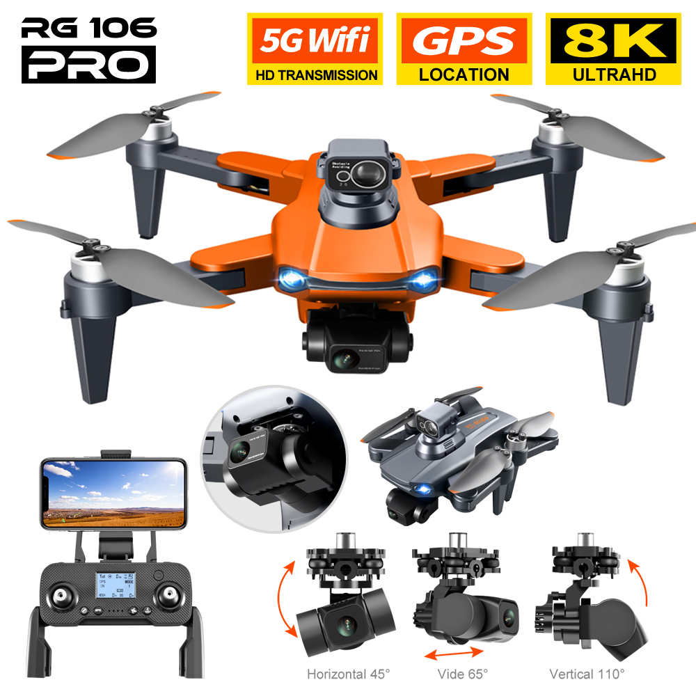 RG106 PRO Drone 8k Dual Camera - Drone Rc Fpv Manual ulasan dan harga