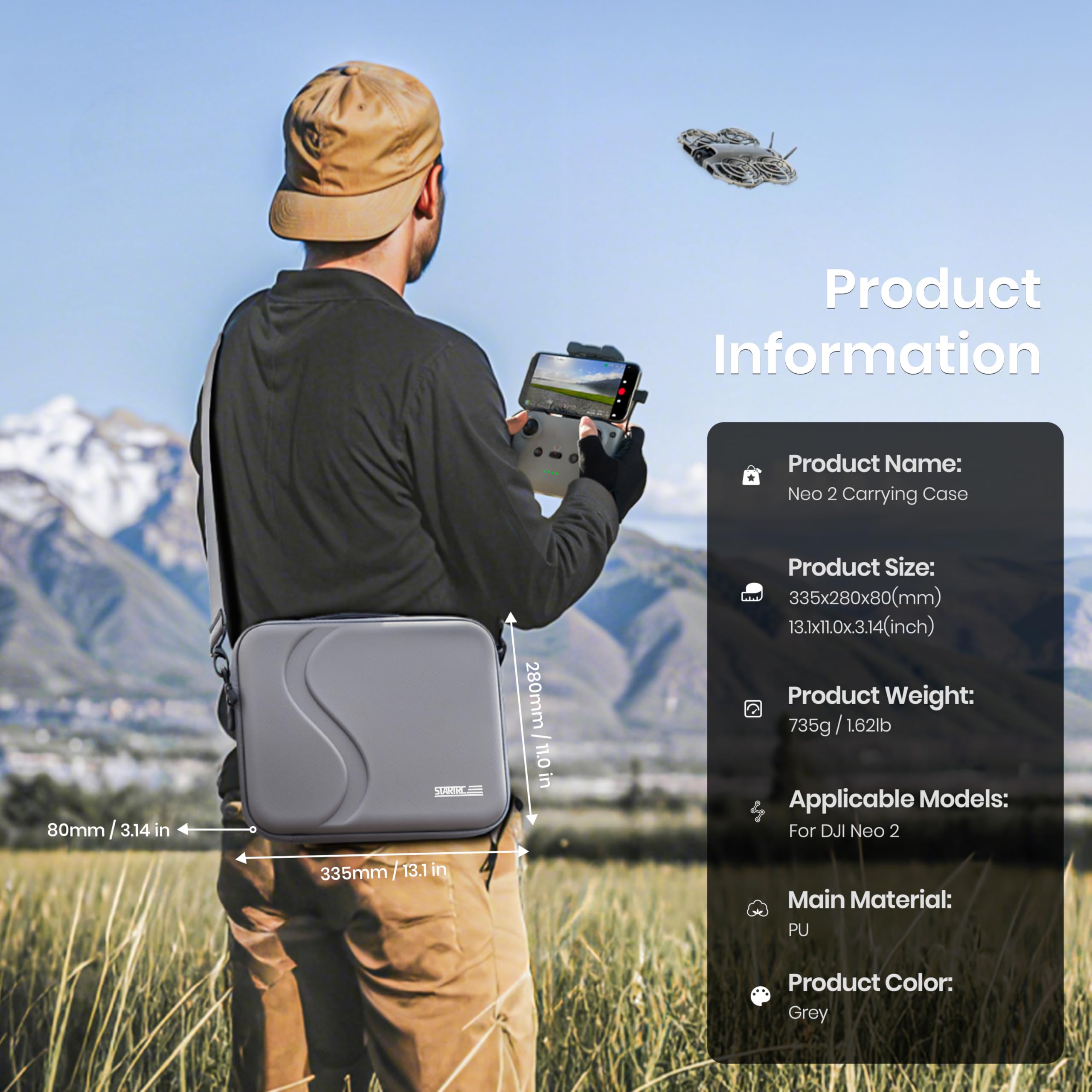 Carrying Case for DJI Neo 2 Ac - Drone Dji Rc N3 ulasan dan harga