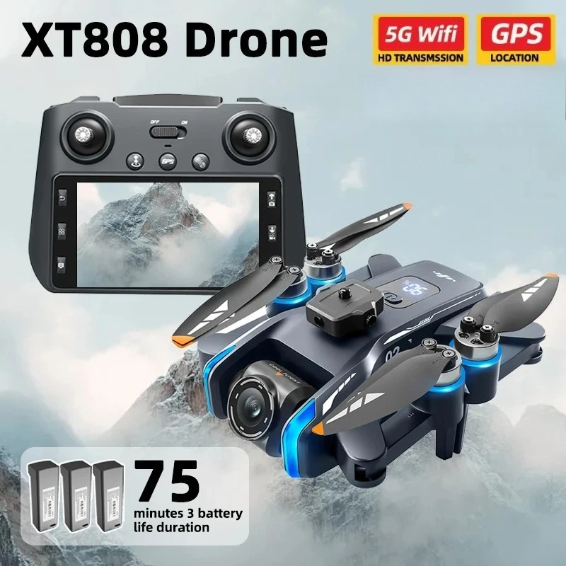 Original XT808 Pro MAX Drone 4 - Drone Ls Rc ulasan dan harga