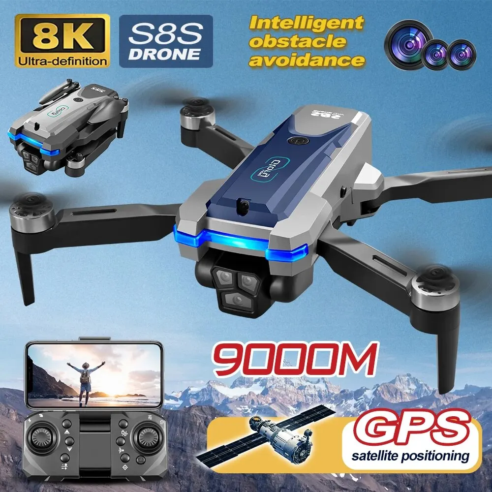 S8S GPS Drone 5G Wifi 8K HD Du - Drone Rc Gps ulasan dan harga